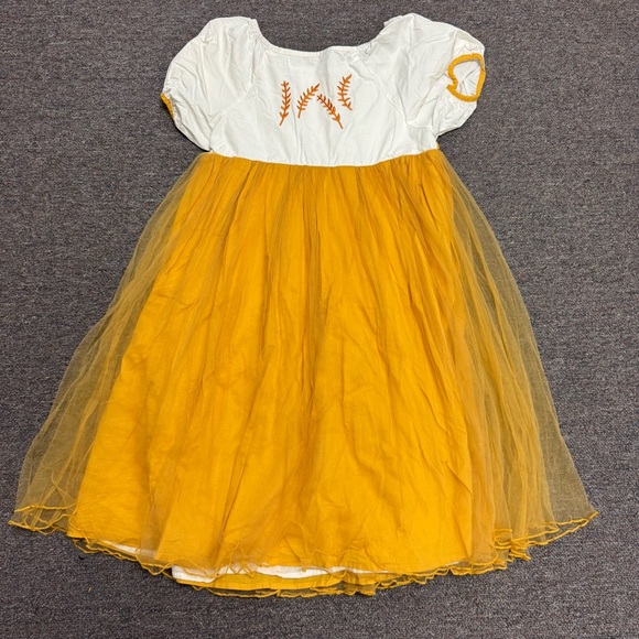 Girls Fall Dress Cotton/Tulle Size 10 - Picture 1 of 6